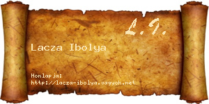 Lacza Ibolya névjegykártya
