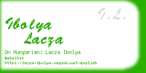 ibolya lacza business card